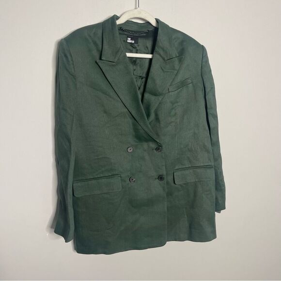 $595 The Kooples NWT twill blazer in Khaki - Picture 9 of 11